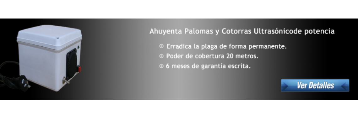 Ahuyenta palomas y murciélagos ULTRASONICO (de potencia) UPMP